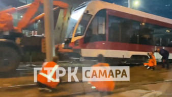 Трамвай сошел с рельсов на Ново-Садовой в Самаре вечером 4 сентября