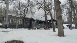 В Самаре сгорела лыжная база в Загородном парке