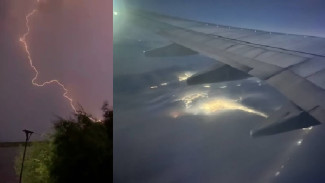 В самолет летевший в Самару в 7:20 утра ударила молния