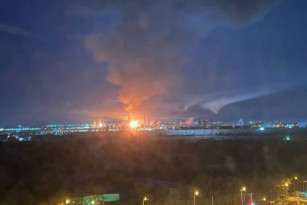 Ночью 23 марта произошел пожар на Куйбышевском НПЗ