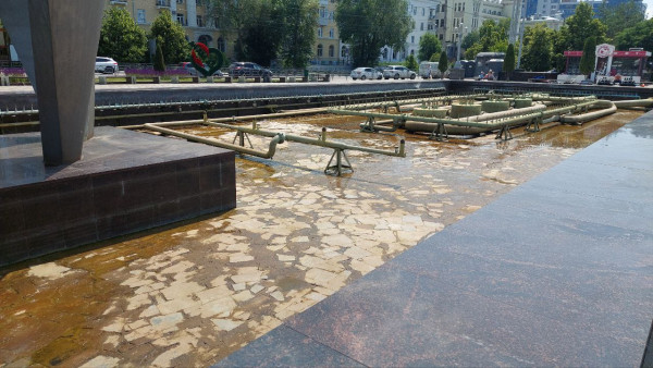 Фонтан на площади Памяти в Самаре не работает из-за отключения электричества  