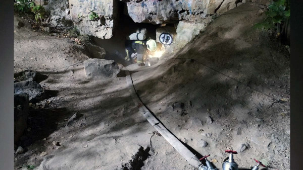 В Самарской области вновь загорелись креозотные крепи в Сокских штольнях