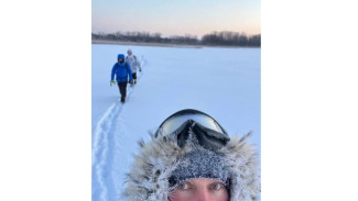 Лондон отдыхает: трое экстремалов из Самары бросили вызов льду и стуже