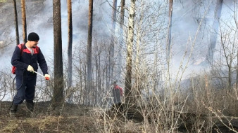 Появились кадры последствий поджога вандалом склона у Грушинской поляны