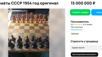 В Самарской области выставлен шахматный набор СССР 1954 года за 15 млн рублей