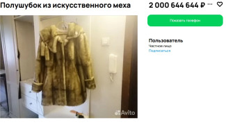 В Самаре продают полушубок из искусственного меха за 2 миллиарда рублей