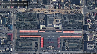 В Самаре массовый выход студентов на площадь Куйбышева сфотографировал спутник