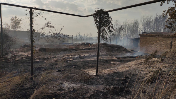 От домов ничего не осталось: кадры с места страшного пожара в селе в Самарской области