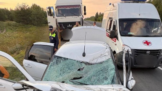 На трассе М-5 под Самарой в легковушку влетел лист металла