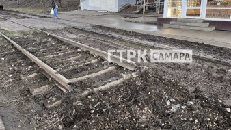 В Самаре начался демонтаж трамвайных путей на Ново-Садовой