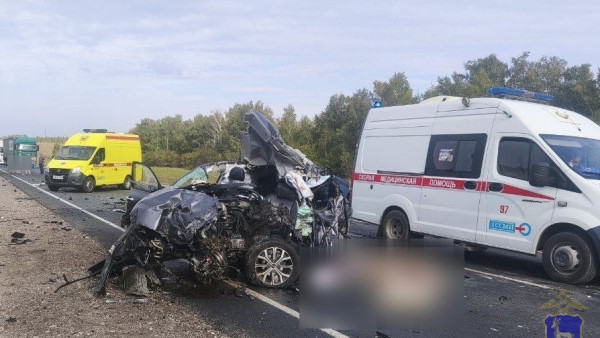 Появились кадры самарского ДТП с тремя погибшими и тремя пострадавшими на трассе М-5