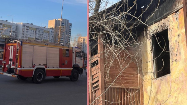 В Самаре двухэтажка вспыхнула у парка Металлургов