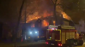 «Дети орали там!»: появилось видео крупного пожара в трех домах в Самаре