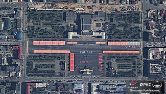 В Самаре массовый выход студентов на площадь Куйбышева сфотографировал спутник