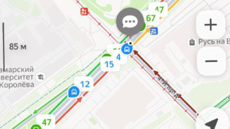 Московское шоссе в Самаре парализовало после удара Renault в трамвай утром 4 февраля 