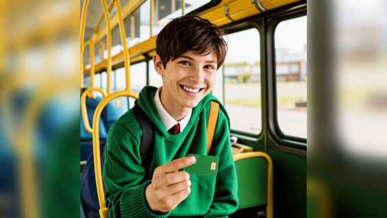 Детская «Карта жителя» региона помогает экономить: цена поездки в общественном транспорте по школьному проездному дешевле на 50%. 