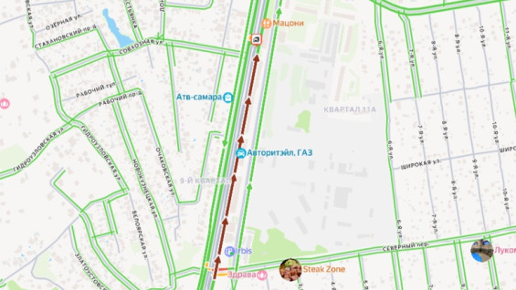 ДТП с Chevrolet и Lada парализовало выезд из Самары на Московское шоссе 23 января