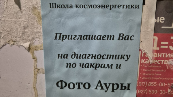 В Самаре началась массовая расклейка завлекающих на чистку ауры объявлений
