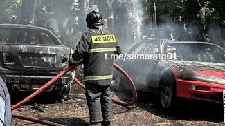 В Самаре сгорели дотла две иномарки 23 мая