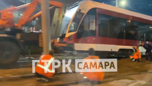 Трамвай сошел с рельсов на Ново-Садовой в Самаре вечером 4 сентября