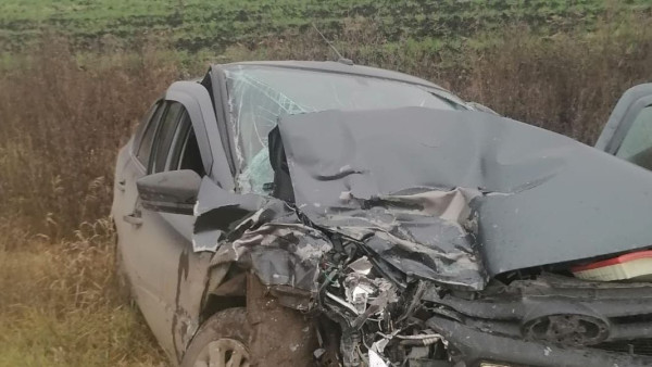 Два человека пострадали при аварии лоб в лоб на трассе под Самарой 24 ноября