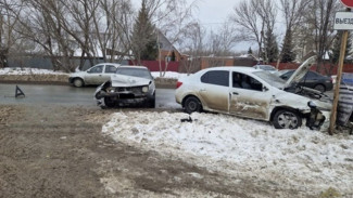 В Самаре одна иномарка отправила в столб другую 13 января