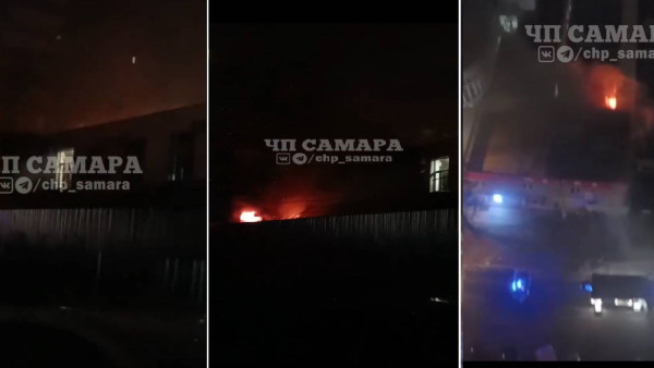 В Самаре горел большой рынок в Октябрьском районе