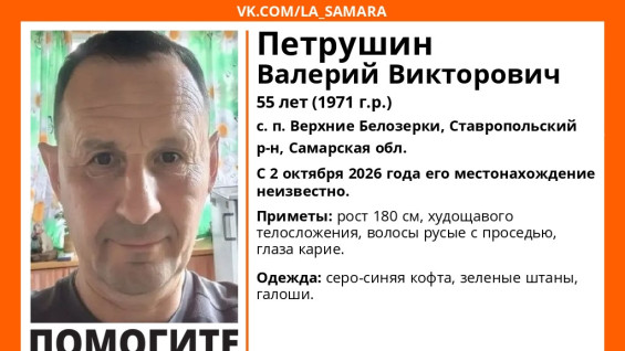 В Самарской области ищут 55‑летнего мужчину в серо-синей кофте и галошах