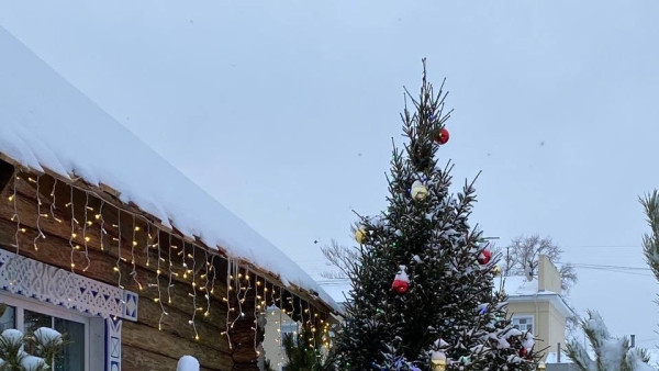 В Самаре пл. Куйбышева открылась усадьба Деда Мороза и Снегурочки