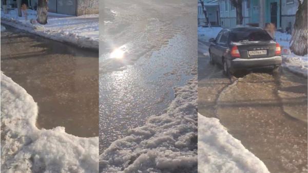 Появились кадры последствий мощного прорыва трубы на улице Гаражной в Самаре