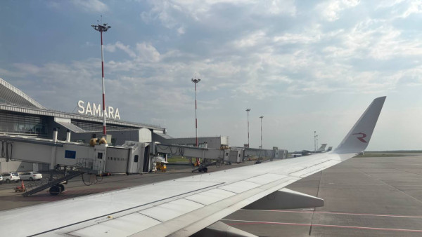 В небе над Самарой лайнер столкнулся с птицей