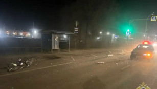 Появились кадры сбитого на пешеходном переходе велосипедиста в Южном городе