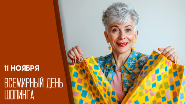 11 ноября — Всемирный день шоппинга: открытки для мессенджеров