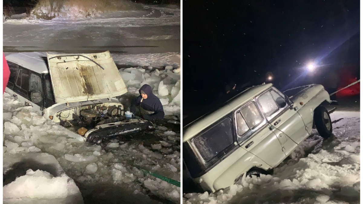 Стали известны подробности провала и затопления УАЗа на льду реки под  Самарой – Новости Самары и Самарской области – ГТРК Самара