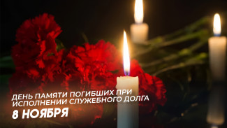 8 ноября – День памяти сотрудников органов внутренних дел Российской Федерации, погибших при выполнении служебных обязанностей