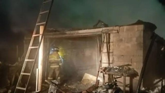 Под Самарой пожар уничтожил гараж с машиной и сараи на 100 квадратных метрах