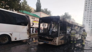 МЧС: пожар в Самаре спалил два автобуса на Московском шоссе 29 августа