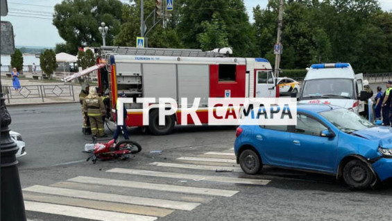 В центре Самары 18 июня спасали искалеченного мотоциклиста