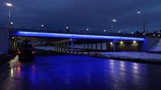 В Самарской области тольяттинский путепровод получил декоративную подсветку