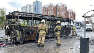 В Самаре около КРЦ «Звезда» сгорел автобус 91 маршрута