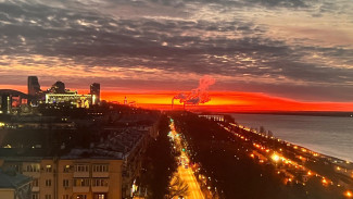 Самарцы засняли термоядерный закат 9 декабря