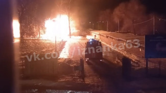 Видео: в Самарской области загорелась конюшня