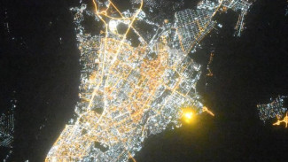 Олег Кононенко опубликовал фото ночной Самары из космоса