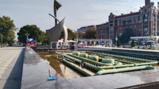 В Самаре осушили фонтан "Парус" на набережной 9 сентября