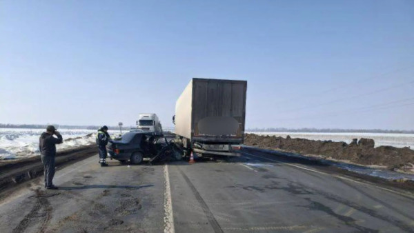 В ДТП с ВАЗ-2115 и фурой на трассе М-5 под Самарой погибла женщина