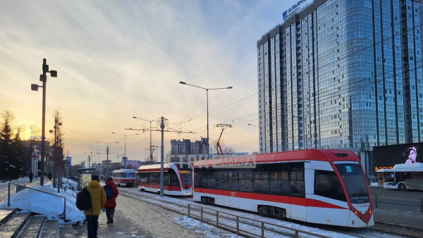 В Самаре на время парализовалось движение трамваев на ул. Ново-Садовая 14 января
