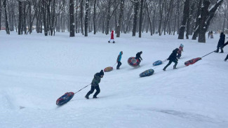 Самарцам напомнили правила, как не вылететь из тюбинга зимой