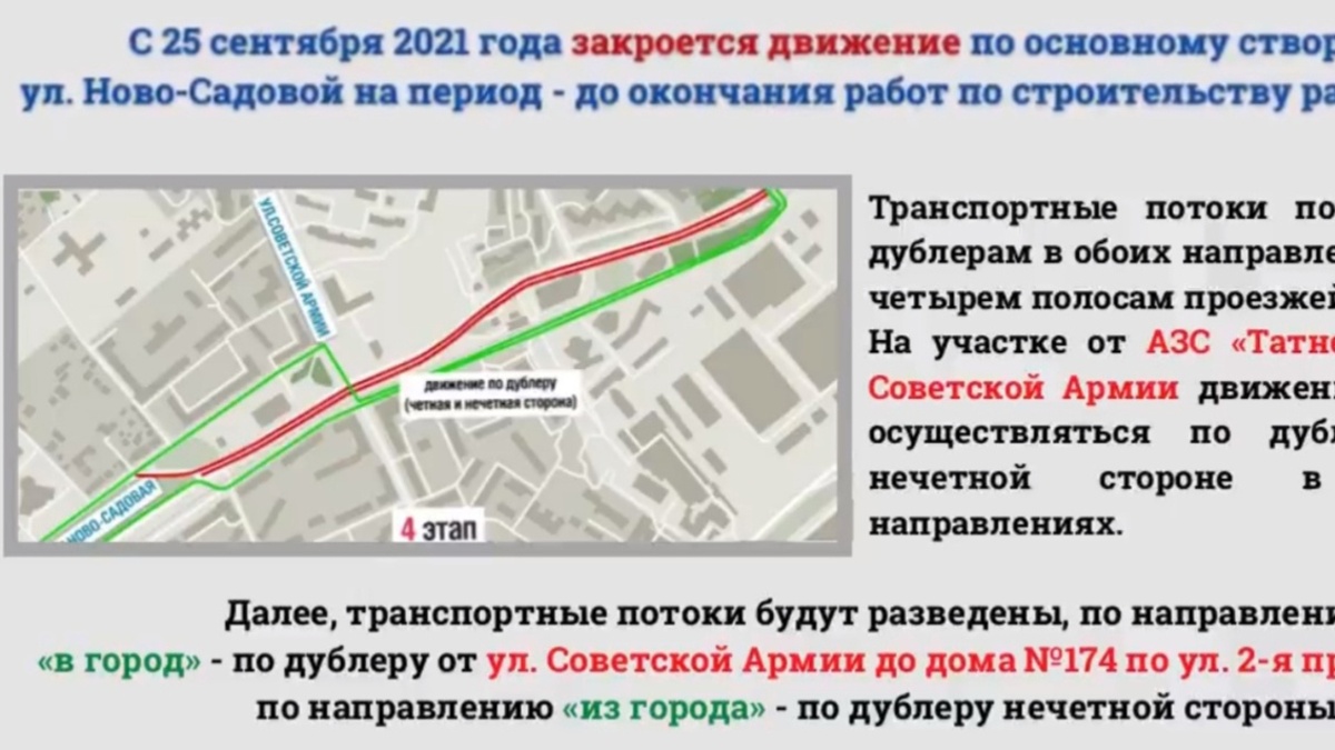 В Самаре Ново-Садовую полностью перекрывают уже 25 сентября – Новости  Самары и Самарской области – ГТРК Самара