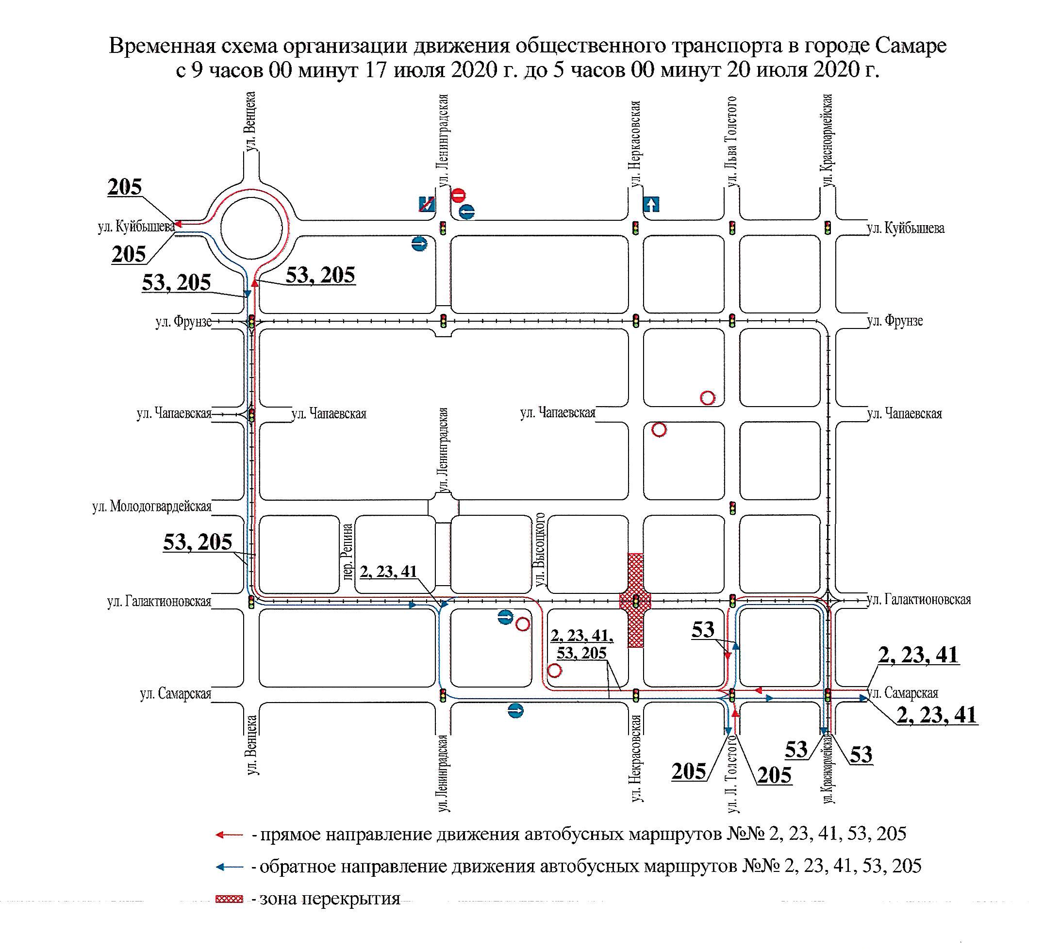 Схема общественного транспорта самара