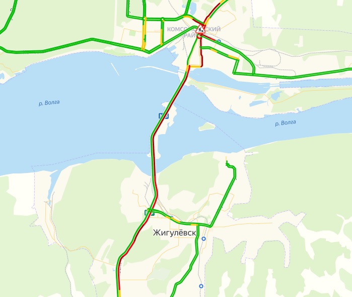 Карта тольятти пробки онлайн трасса м5